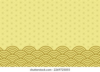 Japanese pattern SEIGAIHA background material vector illustration material
