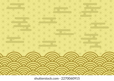 Japanese pattern SEIGAIHA background material vector illustration material