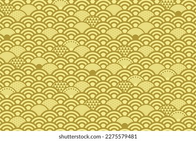 Patrón japonés material de fondo SEIGAIHA material de ilustración vectorial