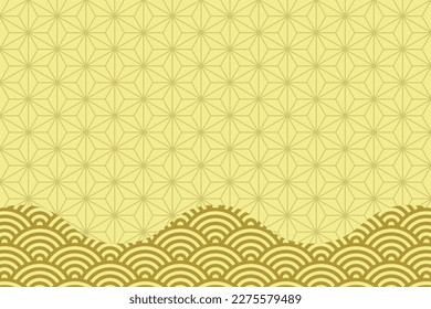 Japanese pattern SEIGAIHA background material vector illustration material