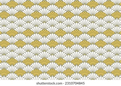 Patrón japonés SEIGAIHA material de fondo material de ilustración vectorial