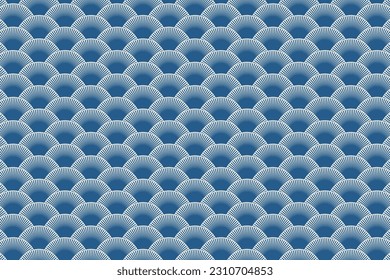 Japanese pattern SEIGAIHA pattern background material vector illustration material
