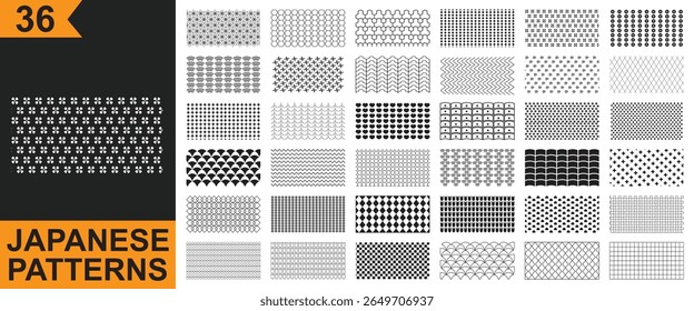 Japanese pattern set . Japanese doodle backgrounds collection. Asia culture symbols. Chinise sketches. Fashion. China. Japan.  fabric design. vector illustration