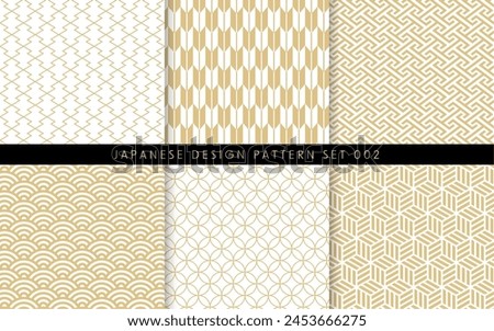 Japanese pattern set. The pattern is registered in swatches.