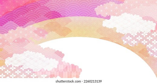 Japanese pattern spring pattern background