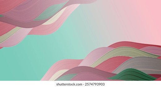 Japanese Pattern Spring Wave Background