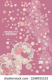 Japanese pattern style background design 