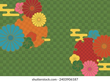 Japanese pattern Japanese style background New Year Japanese design graphic material