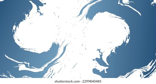 Japanese Pattern Summer Blue Background