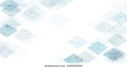 Japanese Pattern Summer Watercolor Background