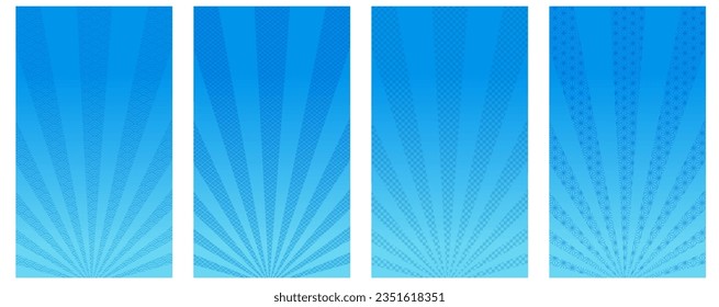 Fondo de fondo de la explosión solar de patrón japonés azul