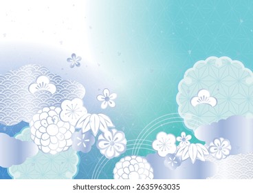 Japanese Pattern Ume Background Illustration