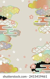 Japanese Pattern Ume Japanese Doll Festival Background