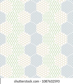 Japanese pattern vector. Geometric background. Colorful blue, green ,yellow.