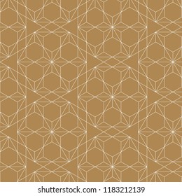 Japanese pattern vector.  Geometric background texture. Floral elements. Oriental line pattern.