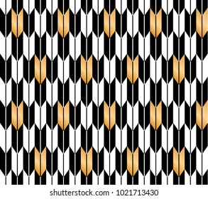 Vector de patrón japonés. Fondo dorado y negro.