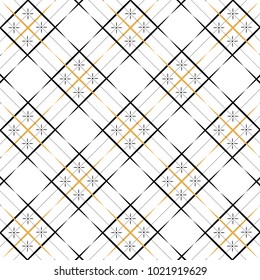 Japanese pattern vector. Gold and black background.