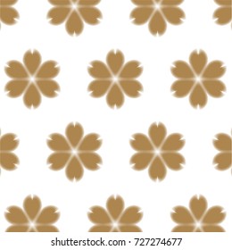 Japanese pattern vector. Gold flower shape background in tie and dyeing style for backdrop, cover page design, template.