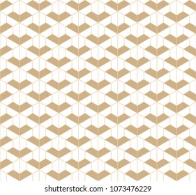 Japanese pattern vector. Gold geometric  background. Japanese embroidery pattern. 