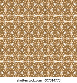 Japanese pattern vector. Gold geometric background and texture.