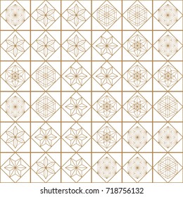 Japanese pattern vector. Gold geometric background for backdrop, template, cover page design, poster.
