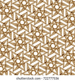 Japanese pattern vector. Gold geometric background with flower and star shape for cover page design, template, poster, fabric works, textile, backdrop.