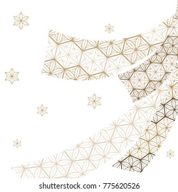 Japanese pattern vector. Gold geometric background in traditional of Japan for card, poster, template, cover page design. Decoration elements.