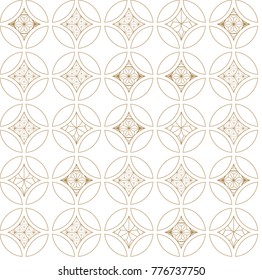 Japanese pattern vector. Oriental gold line geometric background texture.