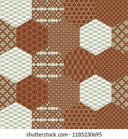Japanese pattern vector. Oriental line background. 