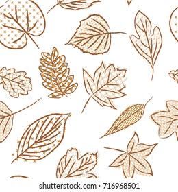 Japanese pattern vector seamless. Gold geometric background on Autumn leaves style for cover page design, template, poster, card.