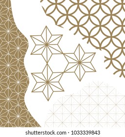 Japanese pattern vector. Traditional of Japan background for template, cover page design and wallpaper.
