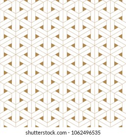 Japanese pattern vector. triangle background. Gold geometric background.