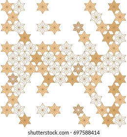 Japanese pattern vector.Gold geometric background.