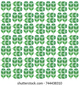 Japanese pattern vector.Green leaves symbol background for card, poster, wallpaper, backdrop, wrapping paper.