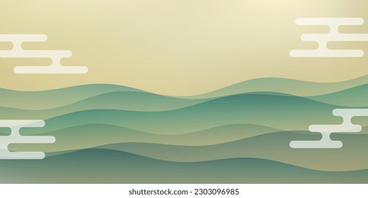 Japanese Pattern Pattern Watercolor Background