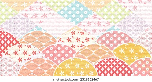 Japanese Pattern Pattern Watercolor Background