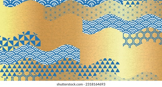 Japanese Pattern Pattern Watercolor Background
