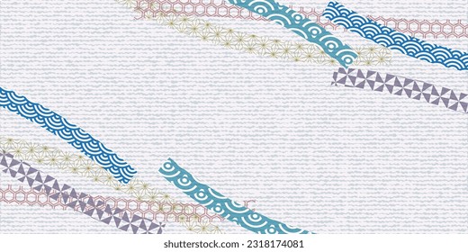 Japanese Pattern Pattern Watercolor Background