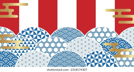 Japanese Pattern Pattern Watercolor Background