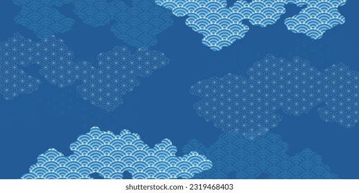Japanese Pattern Pattern Watercolor Background