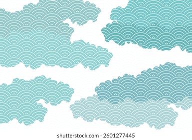 Japanese Pattern Wave Summer Background