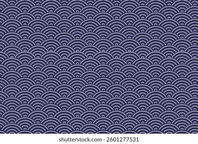 Japanese Pattern Wave Summer Background
