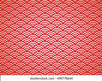 Japanese pattern. wave(colorful)