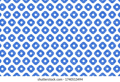 Japanese pattern with white shading on a transparent background blue: Kanoko aperture