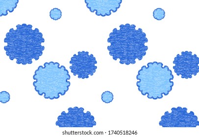 Patrón japonés con sombra blanca sobre un fondo azul transparente: anillo de nieve
