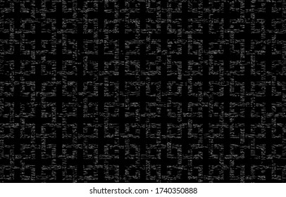Japanese pattern with a white wilt pattern on a black background: corner connection