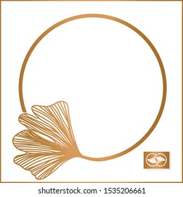 Japanese patterns for packaging luxury or premium products with Ginkgo biloba leaves. Vector illustration in japan style for voucher, flyer, brochure, book cover, menu