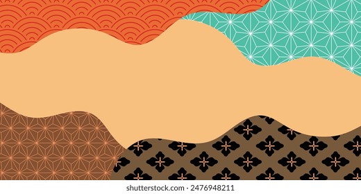 Patrones Japoneses Ondulaciones Patrones Fondo