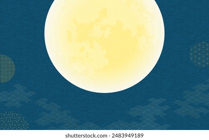 Japanische Muster und Texturen für Otsukimi, Vektorillustration