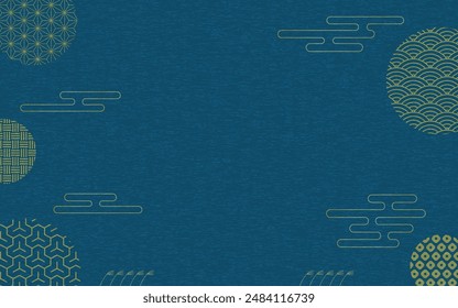 Patrones y texturas japoneses para Otsukimi, Ilustración vectorial